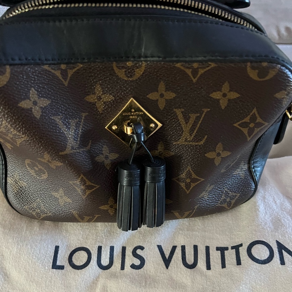 Louis Vuitton Brown Monogram Bag with Black Tassels